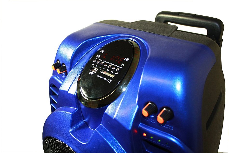 EMB PKX10BT 50W 10" Portable Professional Rechargeable BOOM Box Speaker BLUE N7