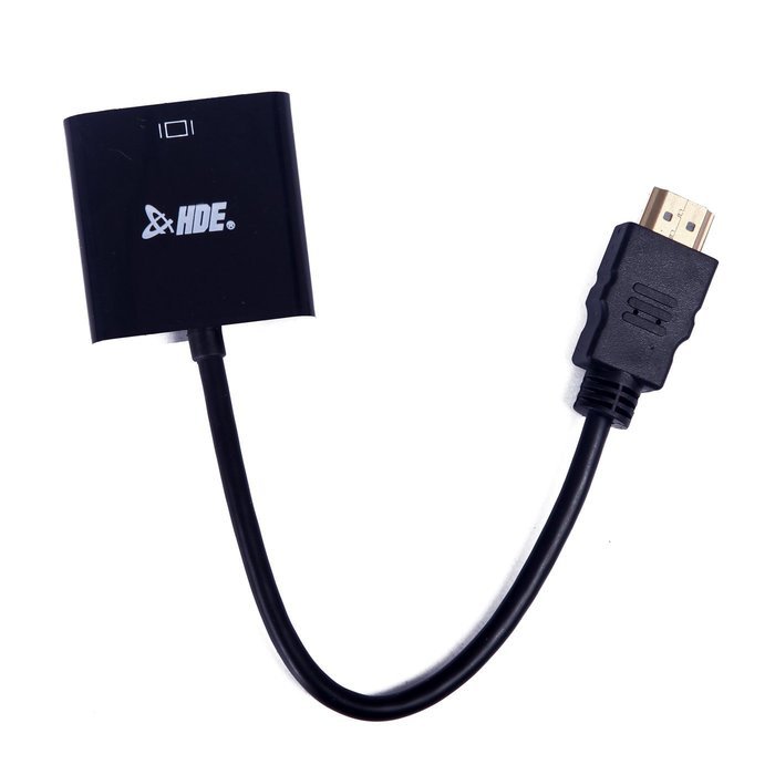 HDE 1080p HDMI to VGA HDTV Gold Plated Active Adapter Video Converter with 3.5mm Audio Cable and Micro USB Port... N12