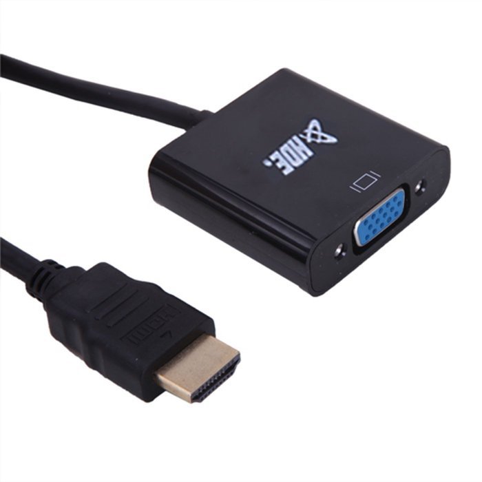 HDE 1080p HDMI to VGA HDTV Gold Plated Active Adapter Video Converter with 3.5mm Audio Cable and Micro USB Port... N13