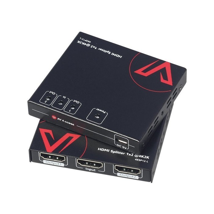 AV Access HDMI Splitters 1x2 4K 30Hz,Ture HDCP1.4,1080P 3D, Auto EDID, For one Source and Two Displays or Monitors