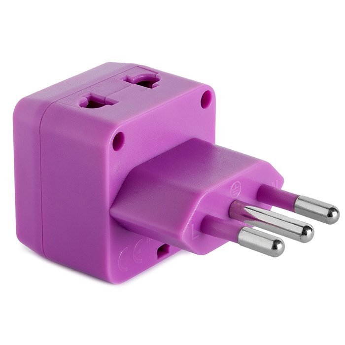 Yubi Power 2 in 1 Universal Travel Adapter with 2 Universal Outlets - Built in Surge Protector - 3 Pack - Black... N110