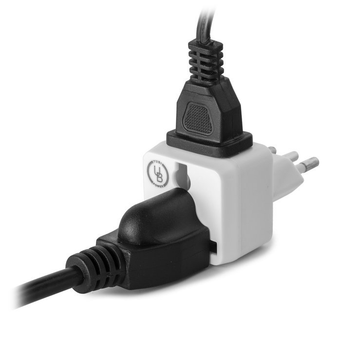 Yubi Power 2 in 1 Universal Travel Adapter with 2 Universal Outlets - Built in Surge Protector - 3 Pack - Black... N113