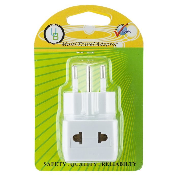 Yubi Power 2 in 1 Universal Travel Adapter with 2 Universal Outlets - Built in Surge Protector - 3 Pack - Black... N114