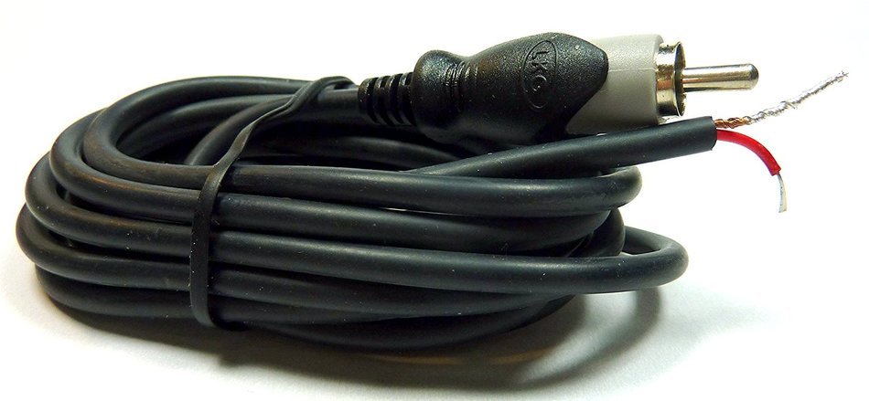 Philmore 6-ft RCA Male Shielded Cable To Bare Wire For Speakers & Subwoofer N3