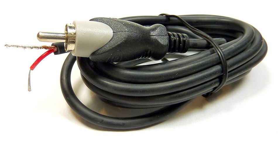 Philmore 6-ft RCA Male Shielded Cable To Bare Wire For Speakers & Subwoofer N4