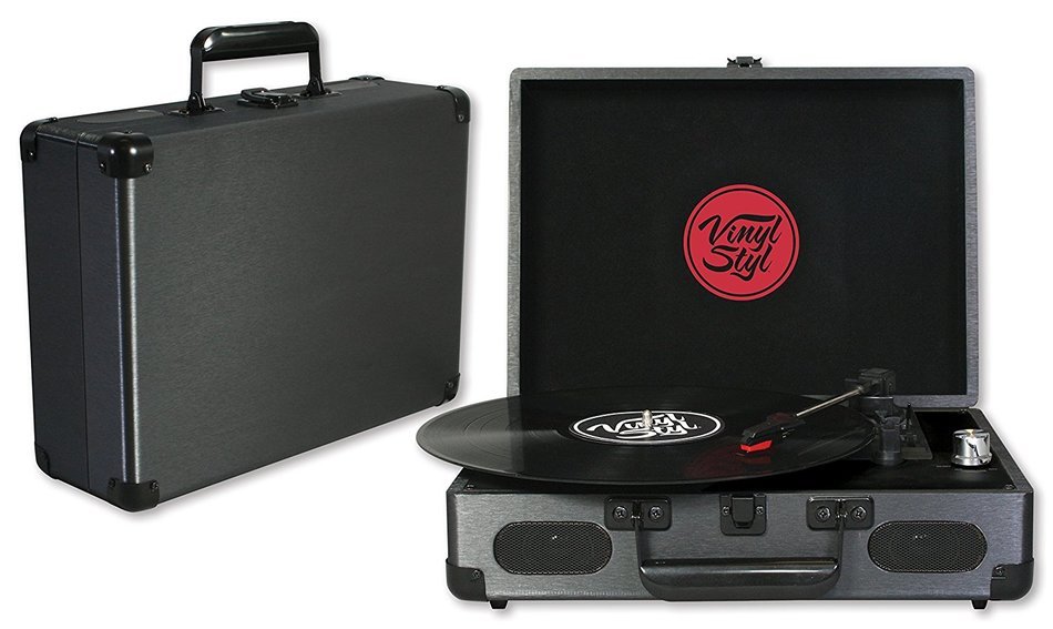 Vinyl Styl Groove Portable 3 Speed Turntable (Graphite) N6