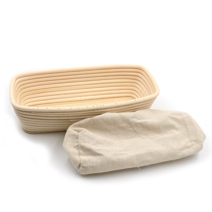 AngelaKerry 1pcs 34x15.5x7cm (1.3x0.6x0.2.8 inch) Banneton Brotform Long-Strip Bread Proofing Basket Handmade N33
