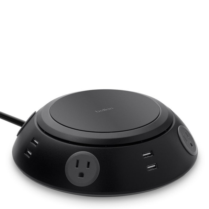 Belkin 4-Outlet Conference Room Power Center Surge Protector with 8 USB Charging Ports, 1080 Joules (B2E031tt06... N4