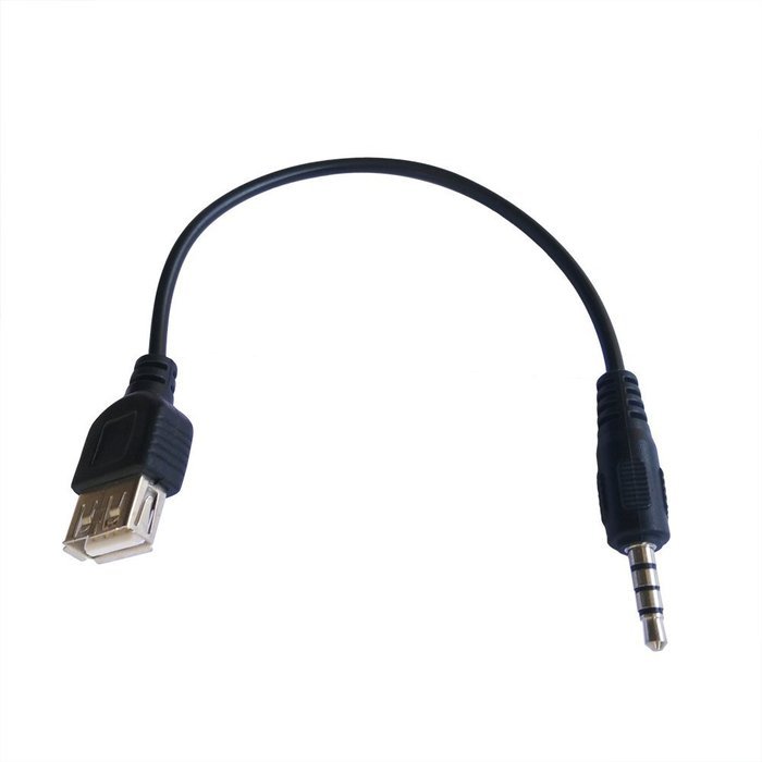 Yuauy 5 PCs 3.5mm Male AUX Audio Plug to USB 2.0 Female Converter Cable Cord for Car MP3 N3