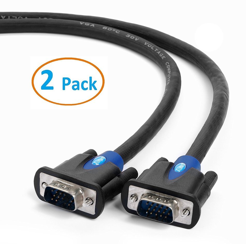 Aurum Cables High Resolution (50FT) Pack of 2 - 50 FT SVGA to SVGA - 2 Pack N2
