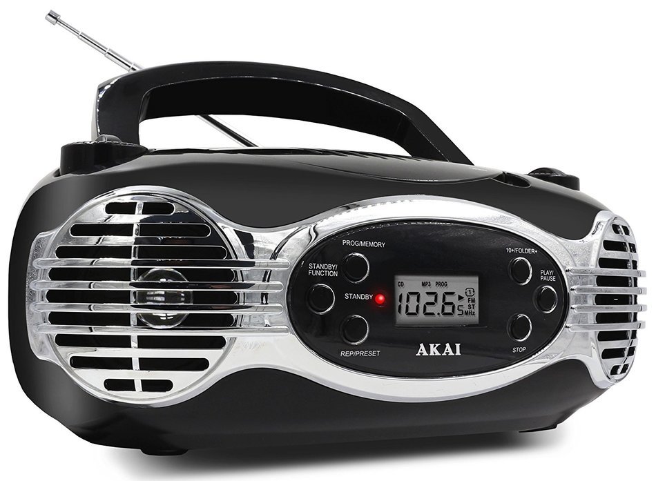 Akai CE2200R CD Boombox FM PLL Radio, Black N4