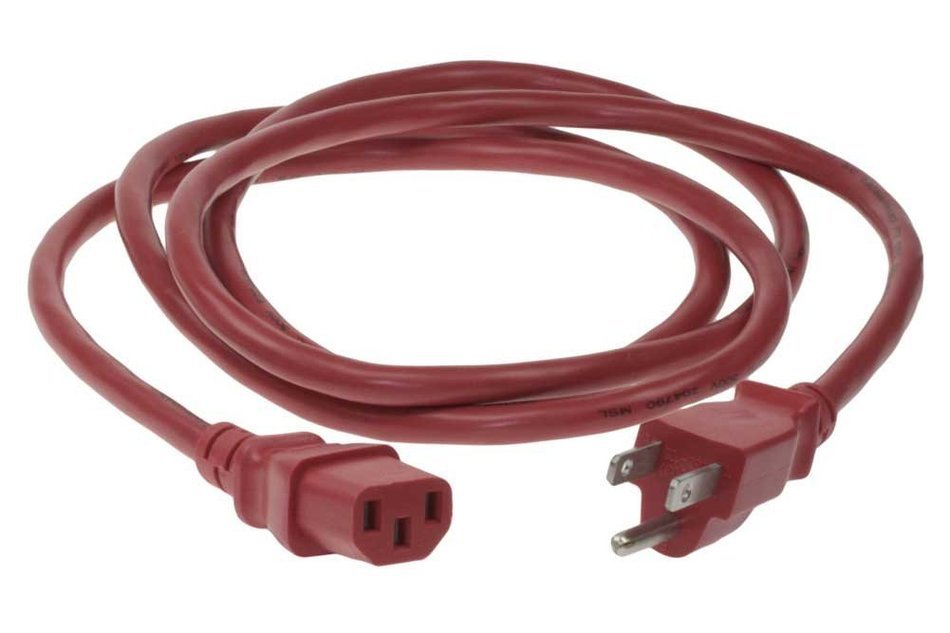 SF Cable, 6 ft 18 AWG Universal Power Cord (IEC320 C13 to NEMA 5-15P) White Color N3