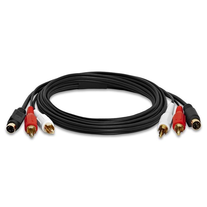 Cmple - S-Video & 2-RCA Audio Cable Combo, Gold Plated - 3ft N4