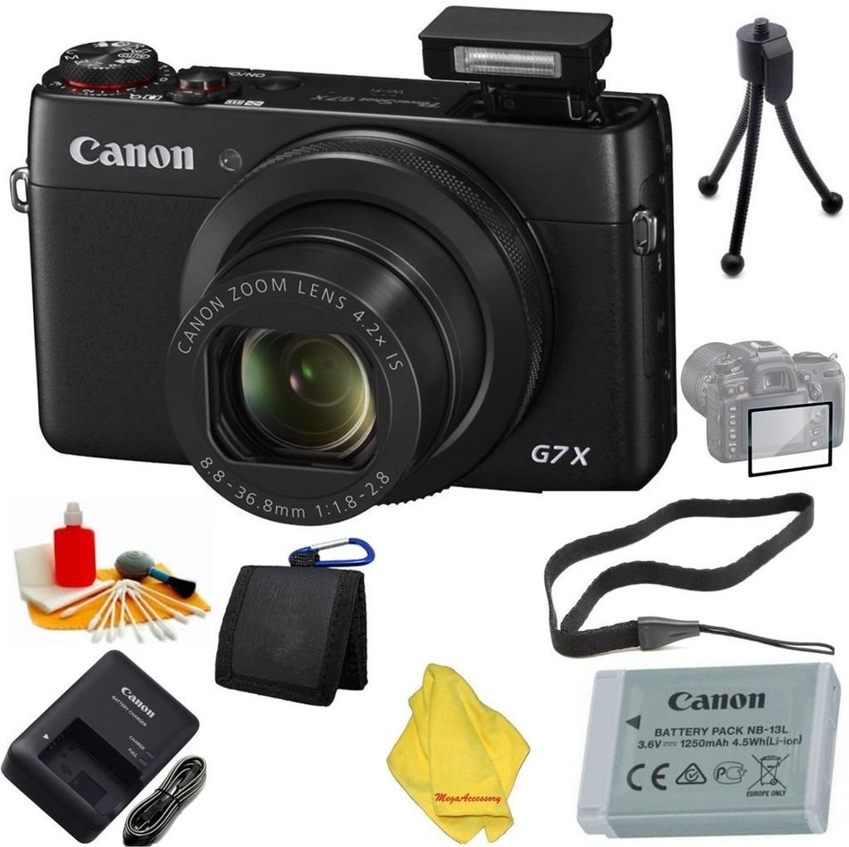 Canon PowerShot G7 X Digital Camera + 6pc Starter Set Free Image Download