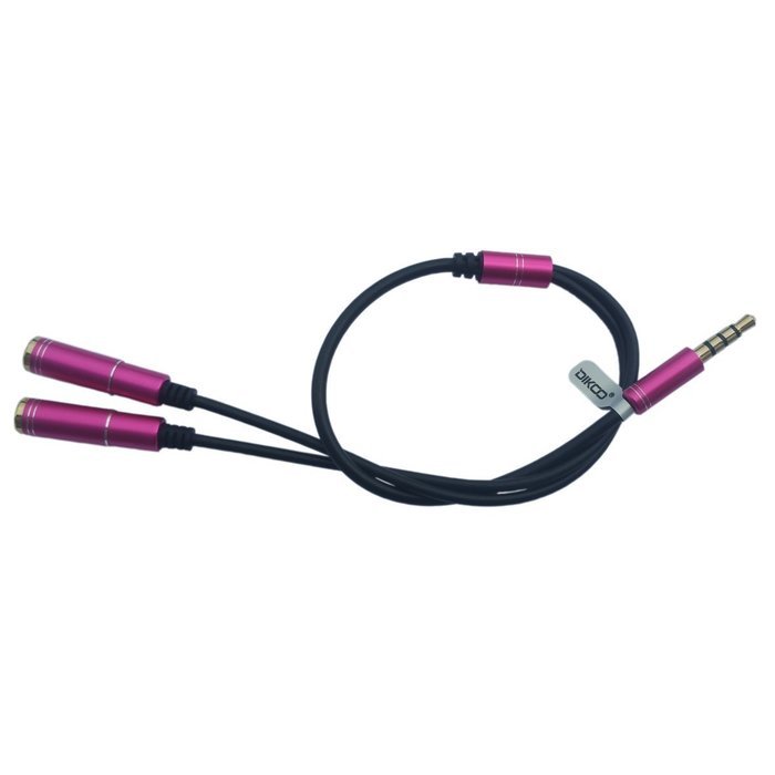 DIKOO 35510011 AUX 3.5mm Male to Male Stereo Audio Cable with In-line Microphone N60