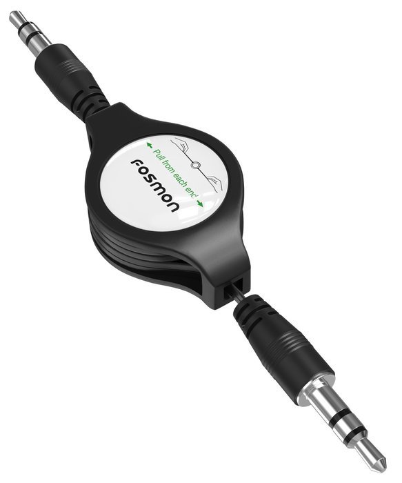 Fosmon 3.5mm Aux Auxiliary Retractable Stereo Audio Cable Cord for the iPhone 6S 6 Plus, Galaxy S7/S6/Edge/Plus... N2