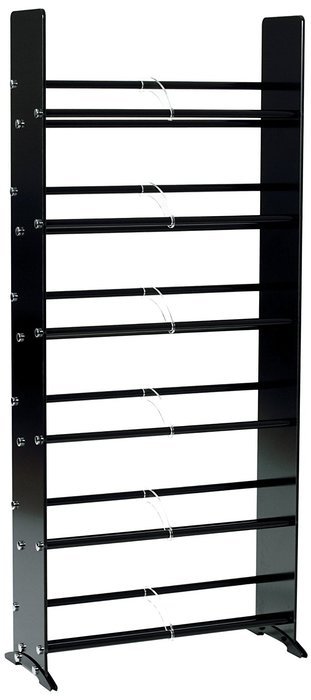 TransDeco Glass Multimedia CD/DVD Rack for 336 CD 234 DVD, Black
