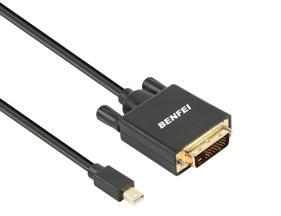 Mini DisplayPort to DVI 6 Feet Cable, Benfei Mini Dp Display Port to DVI Cable Male to Male Gold-plated Cord for... N2