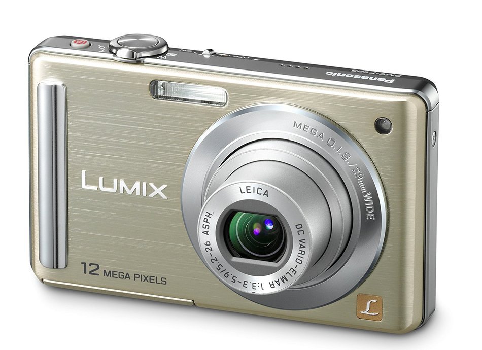 Panasonic Lumix DMC-FS25 12MP Digital Camera with 5x MEGA Optical Image Stabilized Zoom and 3 inch LCD (Gold)