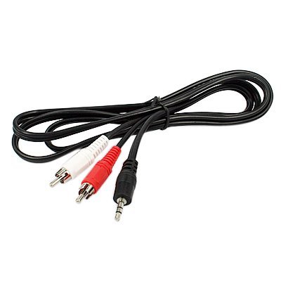 Parts Express 3.5mm Stereo Male To 2 RCA Male Cable 5 feet N4