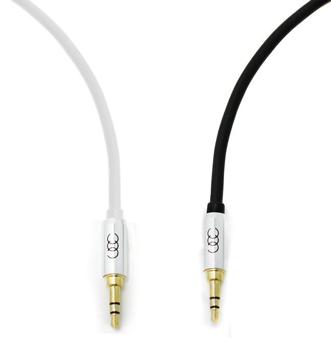 2X 3.5mm Aux Cord ( 2.5 meter / 8 Feet each ) Universal Durable Auxiliary Cable for Car - Flexible PVC with Limited... N15