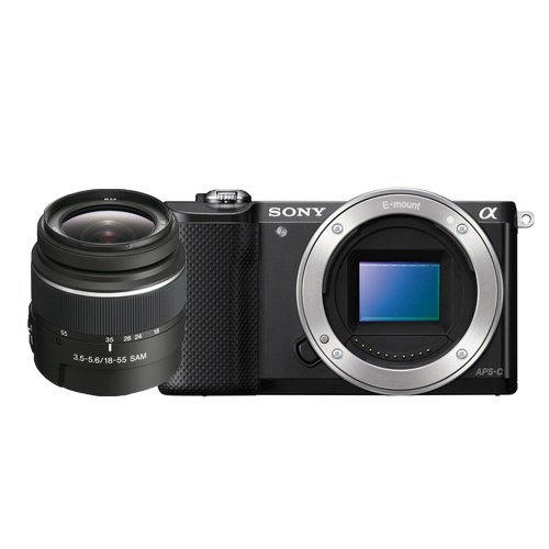 Sony Alpha a5000 24.3 MP Interchangeable Lens Camera with 18-55mm f/3.5-5.6 SAM Lens (Black)
