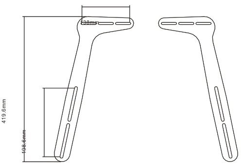 TechSol Universal Soundbar Bracket Mounting Brackets N2