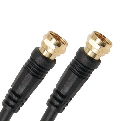 Cable N Wirelessf 100 Feet Low Loss RG6 Coaxial Digital Audio Video Patch Cable Black, F Pin to F Pin Coax Extension... N2