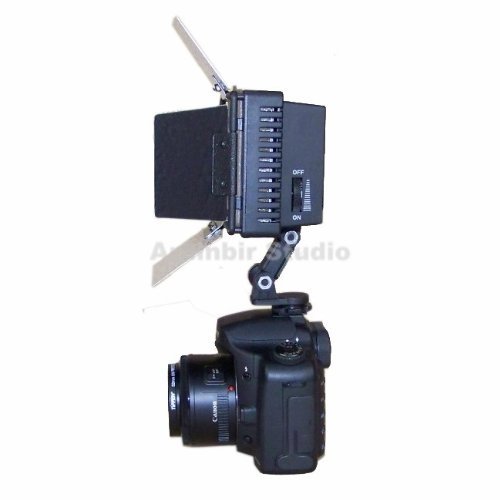 Pro Camera Continuous LED Light with Barndoor for Sony Alpha A230, A200, A330, A350, A380, A230l, A200k, Ka850... N2