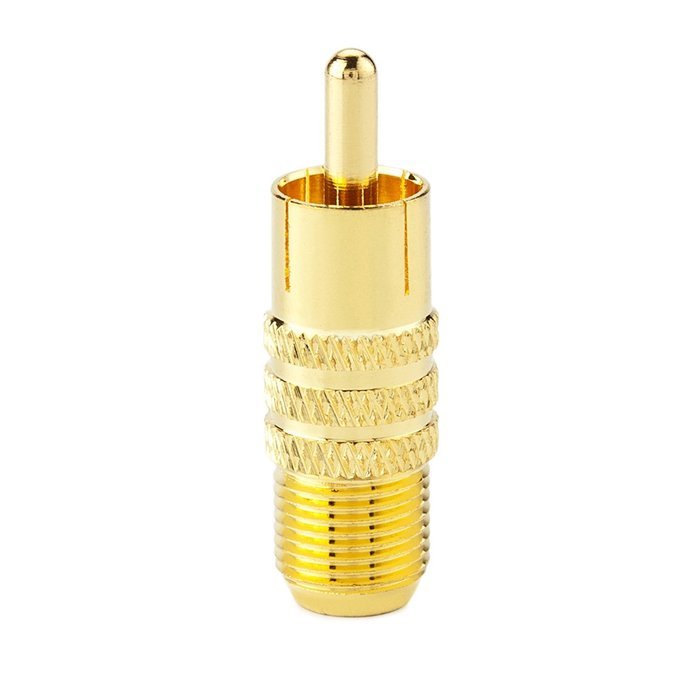 Aurum Cables 5-pack F Type Female to RCA Male Coax Coaxial Cable Audio Adapter Connector N4