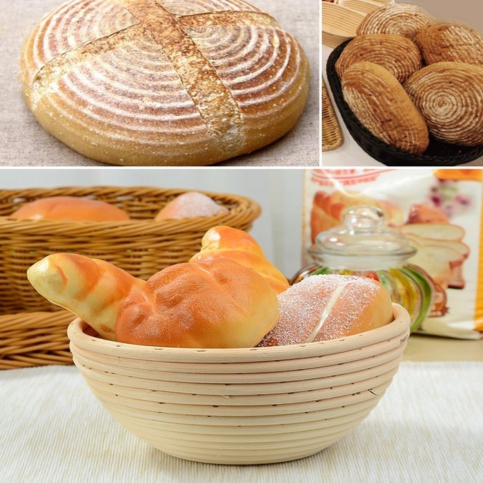 AngelaKerry 1pcs 34x15.5x7cm (1.3x0.6x0.2.8 inch) Banneton Brotform Long-Strip Bread Proofing Basket Handmade N42