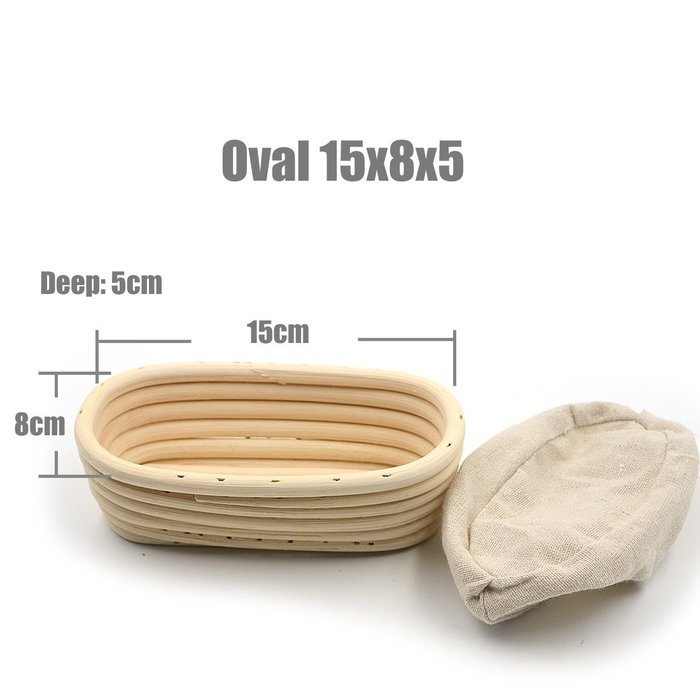 AngelaKerry 1pcs 34x15.5x7cm (1.3x0.6x0.2.8 inch) Banneton Brotform Long-Strip Bread Proofing Basket Handmade N43