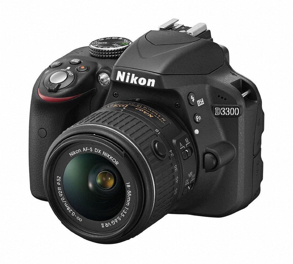 Nikon D3300 24.2 MP CMOS Digital SLR with Auto Focus-S DX NIKKOR 18-55mm f/3.5-5.6G VR II Zoom Lens (Black) -... N12