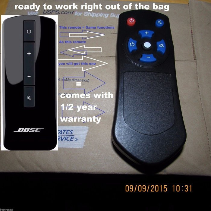 NEW Replacement Remote control for Bose Cinemate Series II, IIGS & 1SR 4 FUNCTION on off volume +- Can run the...