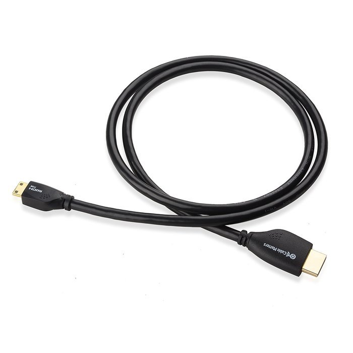 Cable Matters (2 Pack) High Speed Mini-HDMI (Type C) to HDMI (Type A) Cable 3D & 4K Resolution Ready with Ethernet... N9