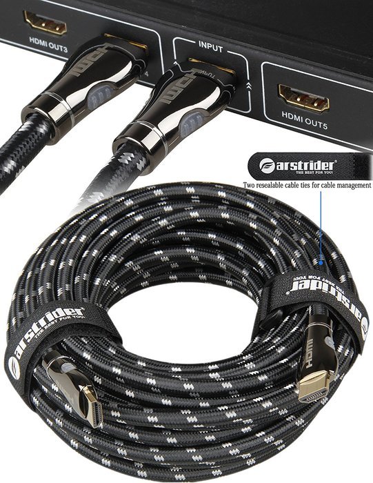 FARSTRIDER HDMI 2.0 Cable 25 Feet (8 Meters) High Speed, Supports Ethernet, 2160P, 4k, 3D, 24K Gold Connector,... N14