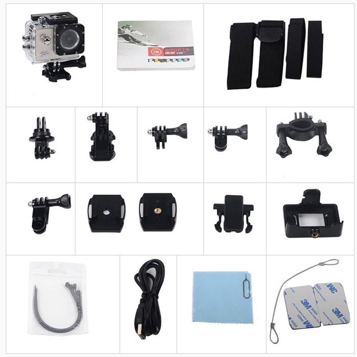 PowerLead Afun PAC003 2.0 Inch Outdoor Waterproof Sports Camera 4K Resolution. 170 Ultra-wide Angle lens 3840x2160... N3