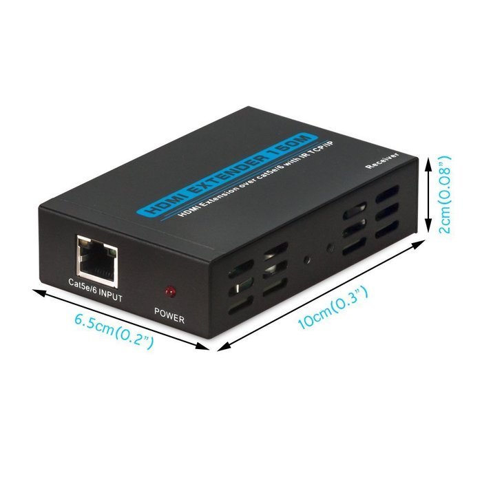 HDMI Extender, Matcis&reg; HDMI Signal Extenders Over CAT 5e/6 UTP/STP Ethernet Cable Up to 120m (Up to 120M, Sender... N28