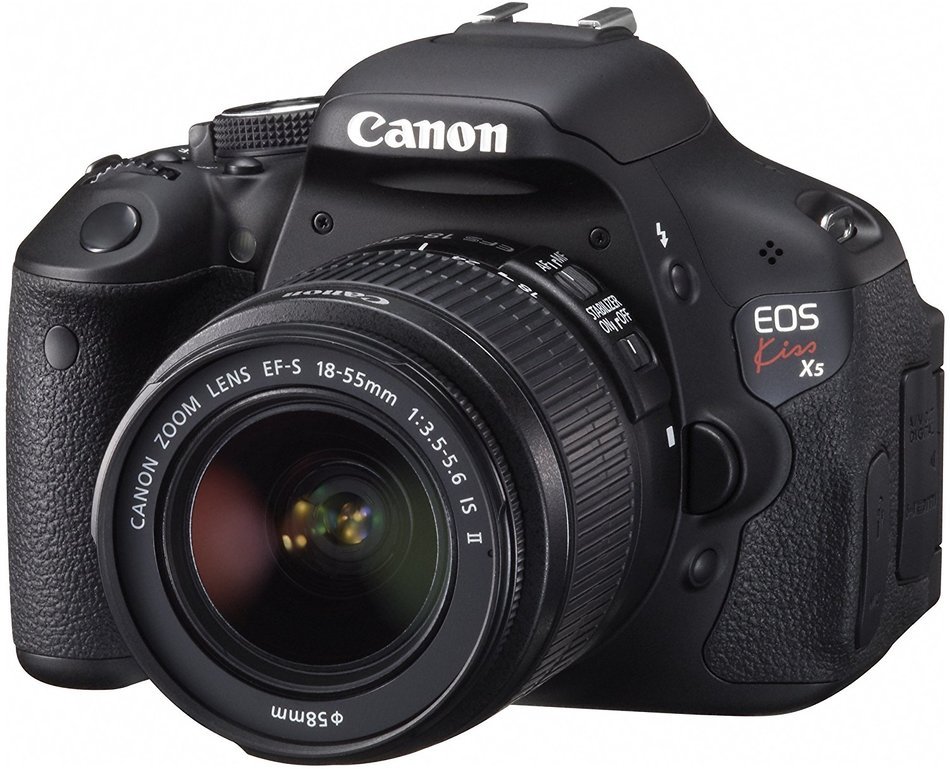 Canon EOS Kiss X5 Digital SLR Camera 2 Lens Kit - International Version (No Warranty) N17