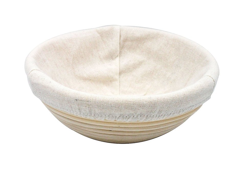 Boseen Round Banneton Bread Dough Proofing Rising Rattan Basket & Liner( 8.6 inches) N4