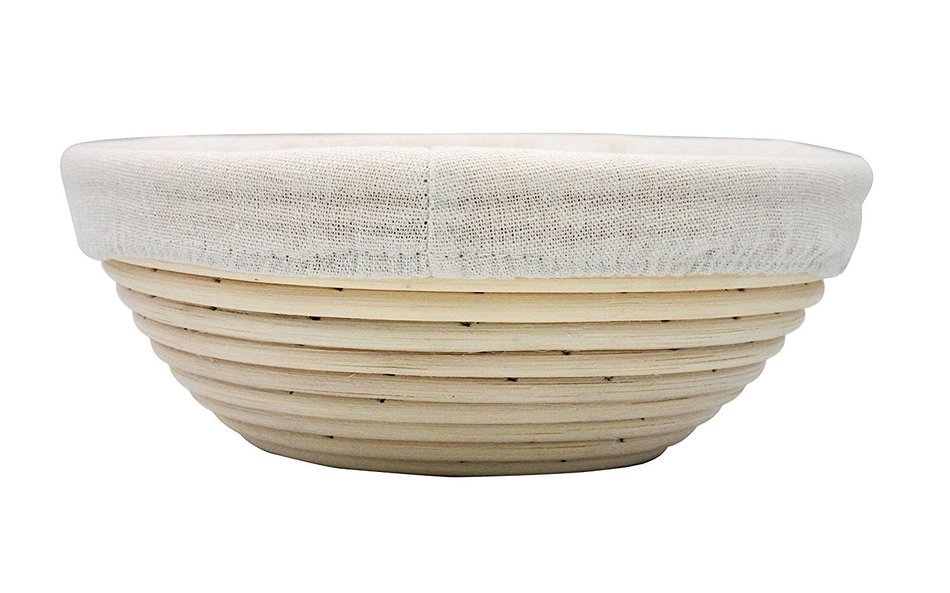 Boseen Round Banneton Bread Dough Proofing Rising Rattan Basket & Liner( 8.6 inches) N5