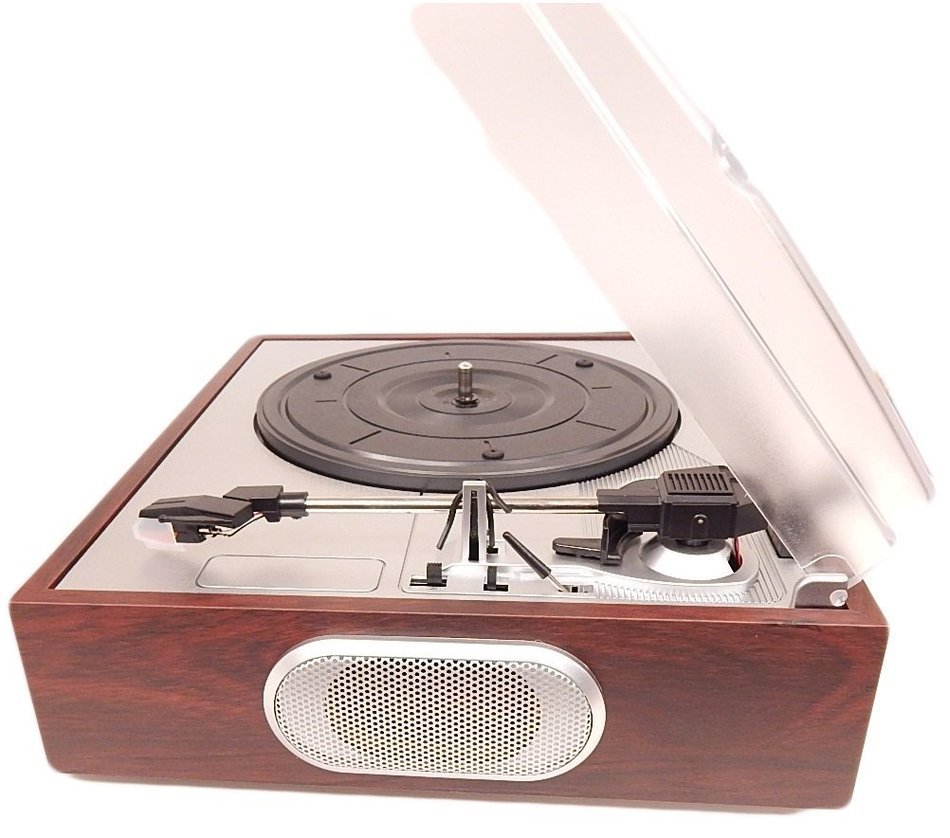 3 speed USB Turntable vinyl Record Player with Built-in Stereo Speakers and Dust Cover + convert your vinyl collection... N3