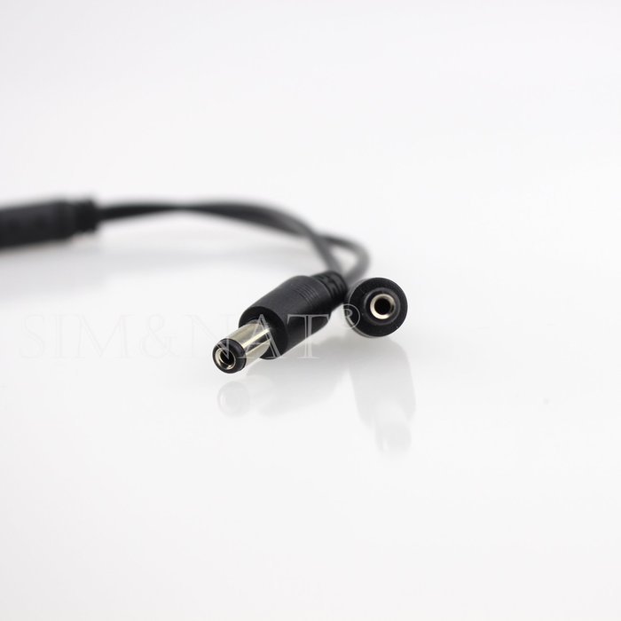 SIM&NAT 1 Female to 2 Male 5.5mm x 2.1mm DC Power Supply Splitter Cord, Y Splitter Adapter Wire, Y-cable for Security...