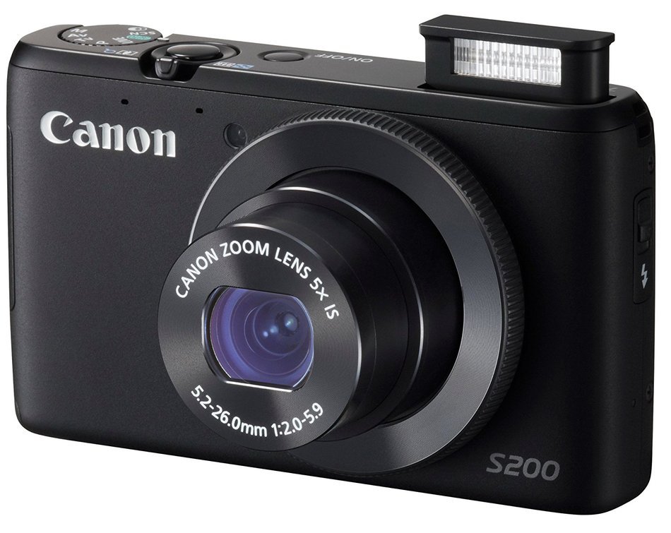 PSS200 5 times zoom (Black) F value of 2.0 wide-angle 24mm optical digital camera Canon PowerShot S200 (BK) -... N3