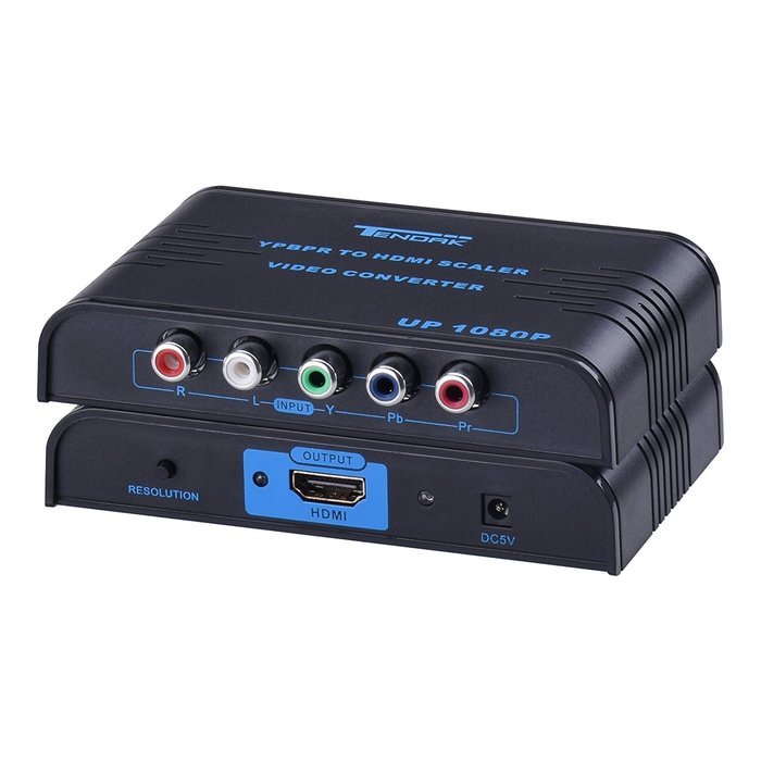 Tendak HDMI to 1080P Component Video YPbPr 5RCA RGB Scaler Converter Adapter Supporting R / L Audio + Coaxial... N14