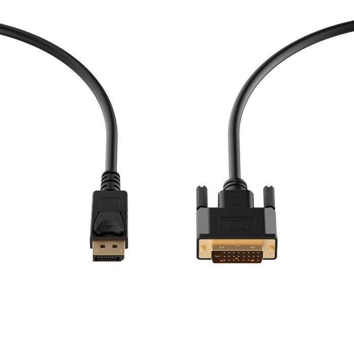 DP to DVI, Rankie 6FT Gold Plated DisplayPort DP to DVI Cable (Black) - R1109 N11