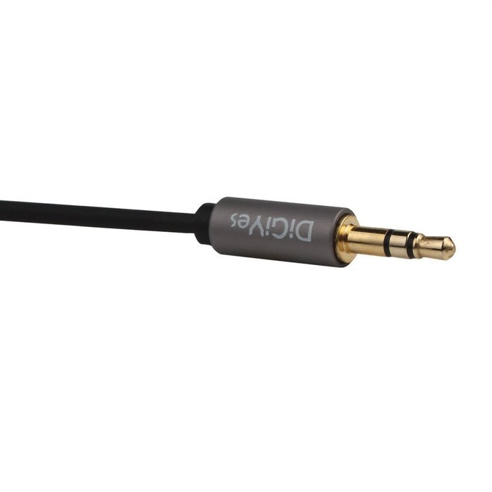 DiGiYes&reg; 1.8m（6ft） 3.5mm Male to 2 x 3.5mm Female Aux Stereo Audio Splitter Cable Gold Plated Metal Connector... N14