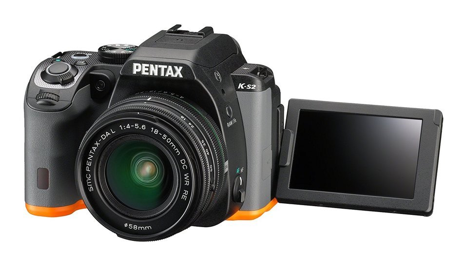 Pentax K-S2 20MP Wi-Fi Enabled Weatherized SLR with 50-200mm Lens Kit (Black/Orange) N5