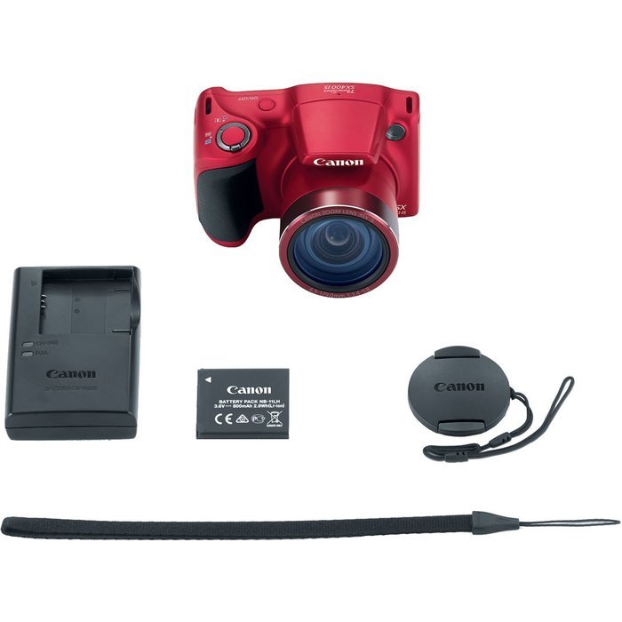 Canon PowerShot SX400 Digital Camera with 30x Optical Zoom (Red) N17