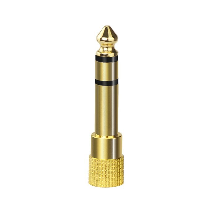 VCE (5-PACK) Gold Plated 6.35mm (1/4 inch) Male to 3.5mm(1/8 inch) Female Stereo Jack Adapter N2